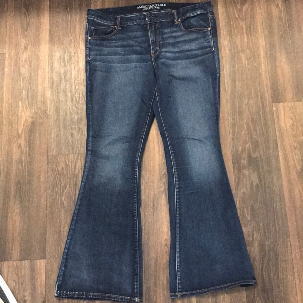 American Eagle skinny flare stretch jeans